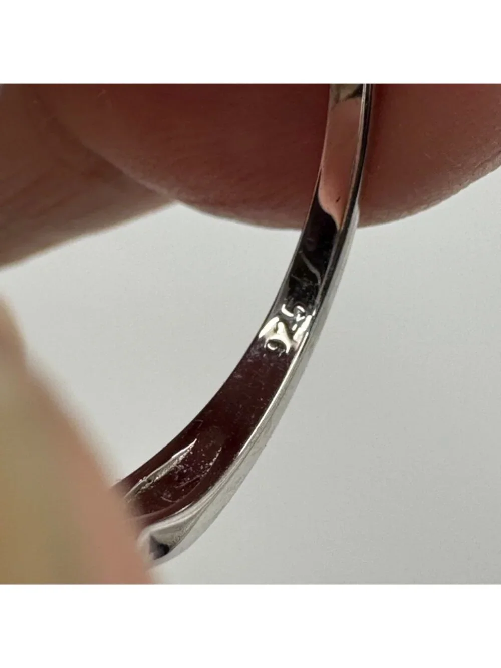 Cubic Zirconia Woven Design 4mm Band Sterling Silver 925 Ring Size 9.75